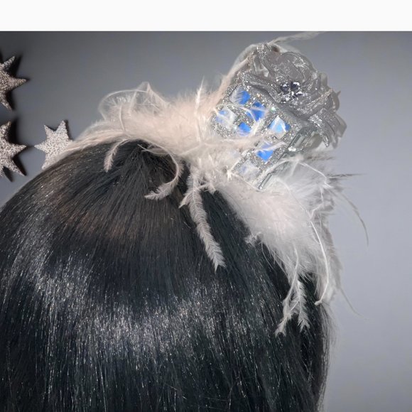 Christmas Headband, Mirror Present Headband, party Fascinator/Hat, birthday gift - Picture 9 of 16